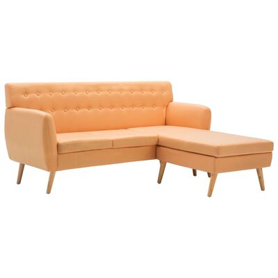 vidaXL Sofa L-Form Stoff 171,5x138x81,5 cm Orange