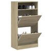 vidaXL Schuhschrank Sonoma-Eiche 60x34x116 cm Holzwerkstoff