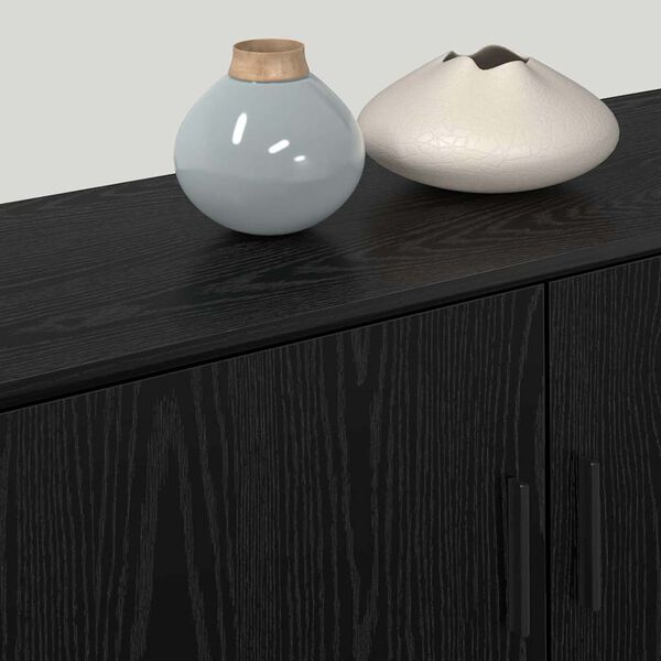 vidaXL Wand-TV-Schrank Set Wandmontiert 3 pcs Schwarz Eichen-Optik