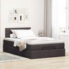 vidaXL Ottoman-Bett mit Matratze & LEDs Dunkelbraun 120x190 cm Stoff