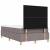 vidaXL Boxspringbett mit Matratze Taupe 120 x 200 cm Stoff
