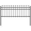 vidaXL Ringzaun TILBURG 200 x 130 cm Pulverbeschichteter Stahl Schwarz