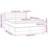 vidaXL Boxspringbett mit Matratze Schwarz 140x200 cm Samt