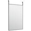 vidaXL T&uuml;rspiegel Schwarz 50x80 cm Glas und Aluminium