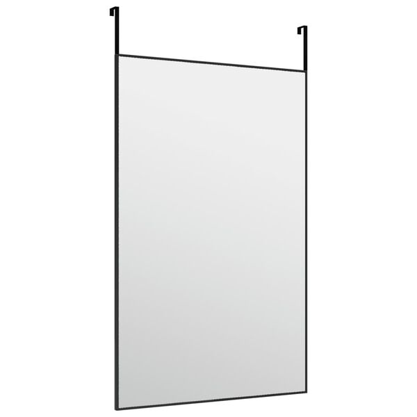 vidaXL T&uuml;rspiegel Schwarz 50x80 cm Glas und Aluminium