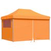 vidaXL Partyzelt Faltbar Pop-Up mit 4 Seitenteilen Orange