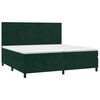 vidaXL Boxspringbett mit Matratze Dunkelgr&uuml;n 200x200 cm Samt