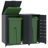vidaXL M&uuml;lltonnenbox f&uuml;r 2 Tonnen Anthrazit 138x79x117 cm Stahl