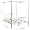 vidaXL Himmelbett-Gestell Wei&szlig; Metall 140 x 200 cm