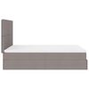vidaXL Ottoman-Bett mit Matratze Taupe 140x190 cm Stoff