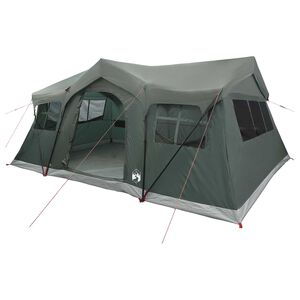 vidaXL Familienzelt 487 x 340 x 216 cm Olivegr&uuml;n Polyester und Stahl