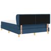 vidaXL Boxspringbett mit Matratze mit Kopfteil Blau 140 x 190 cm Stoff