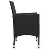 vidaXL 3-tlg. Bistro-Set Poly Rattan und Hartglas Schwarz
