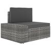 vidaXL 7-tlg. Garten-Lounge-Set Poly Rattan Grau