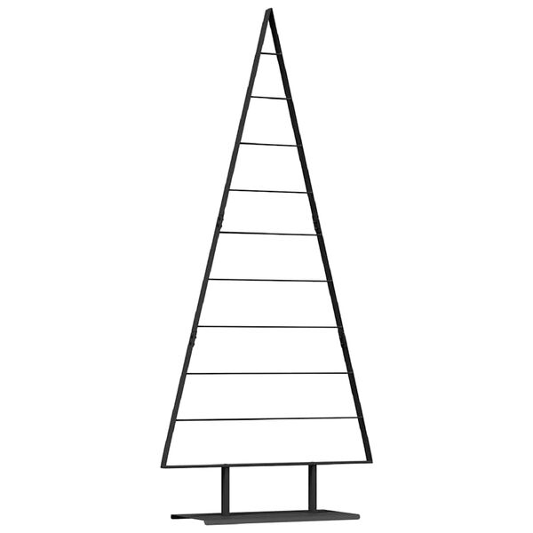 vidaXL Metall Weihnachtsbaum mit Ständer Schwarz 210 cm Stahl