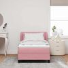 vidaXL Boxspringbett mit Matratze mit Kopfteil Rosa 90 x 200 cm Samt