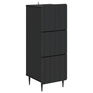 vidaXL Schubladenschrank 33 x 34,5 x 92 cm Holzwerkstoff Schwarz