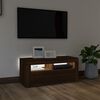 vidaXL TV-Schrank mit LED-Leuchten Braun Eichen-Optik 90x35x40 cm