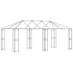vidaXL Gazebo Rahmen 6 x 3 m Schwarz Stahl