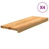 vidaXL Treppenstufen 4 Stk. Hellbraun 70x25x2 cm Massivholz Eiche