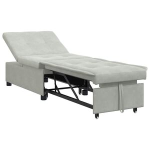 vidaXL Schlafsofa Hellgrau 194 x 67 x 82 cm Samt