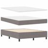 vidaXL Boxspringbett mit Matratze Taupe 140 x 190 cm Stoff