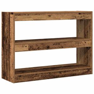 vidaXL B&uuml;cherregal 2 Ebenen 100 x 30 x 72 cm Holzwerkstoff Altholz