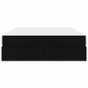 vidaXL Bettgestell mit Matratze mit Matratze 2 pcs Schwarz Stoff
