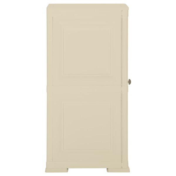 vidaXL Kunststoffschrank 40x43x85,5 cm Holzdesign Angora-Weiß