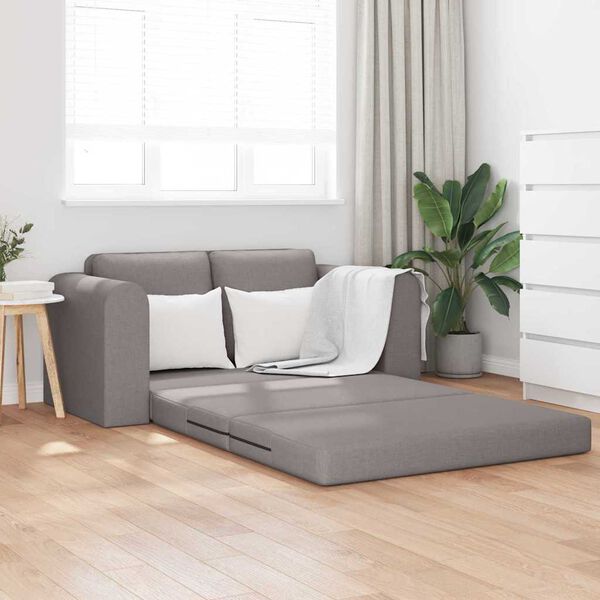 vidaXL Schlafsofa 60cm Taupe Stoff