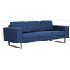 vidaXL 3-Sitzer-Sofa Stoff Blau
