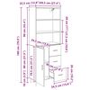 vidaXL Highboard mit Schubladen Artisan-Eiche 69,5 x 34 x 180 cm