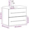 vidaXL Waschbeckenschrank 2 pcs Altholz Engineered Holz und Keramik