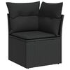 vidaXL Garten-Sofa-Set 6 pcs Schwarz