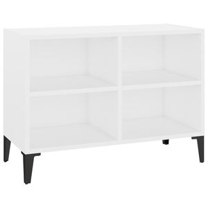 vidaXL TV-Schrank mit Metallbeinen Wei&szlig; 69,5x30x50cm