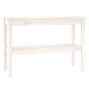 vidaXL Konsolentisch Wei&szlig; 110x40x75 cm Massivholz Kiefer