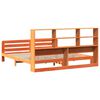vidaXL Massivholzbett ohne Matratze Wachsbraun 200x200 Kiefernholz