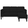 vidaXL Sofa Set mit Kissen Schwarz 173 x 131 x 67 cm Polyester