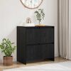 vidaXL Sideboard Schwarz Eichen-Optik 70 x 41 x 75 cm Holzwerkstoff