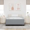 vidaXL Boxspringbett mit Matratze Hellgrau 140 x 190 cm Stoff