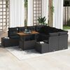 vidaXL Garten Essgruppe mit Kissen mit Kissen 9 pcs Schwarz und Braun