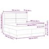 vidaXL LED Boxspringbett mit Matratze Taupe 180 x 200 cm Stoff