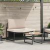 vidaXL Gartensofa-set 2 pcs Taupe Stahl