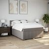 vidaXL Boxspringbett mit Matratze Taupe 140x190 cm Stoff