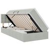 vidaXL LED-Speicherbett mit Matratze Hellgrau 100 x 200 cm Samt