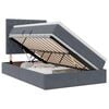 vidaXL LED-Speicherbett mit Matratze Dunkelgrau 120 x 200 cm Samt