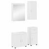 vidaXL Badezimmerm&ouml;bel-Set TULUM 4 stk. Hochglanz Wei&szlig; 60 x 34 x 63 cm
