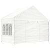 vidaXL Pavillon mit Dach Wei&szlig; 15,61x4,08x3,22 m Polyethylen
