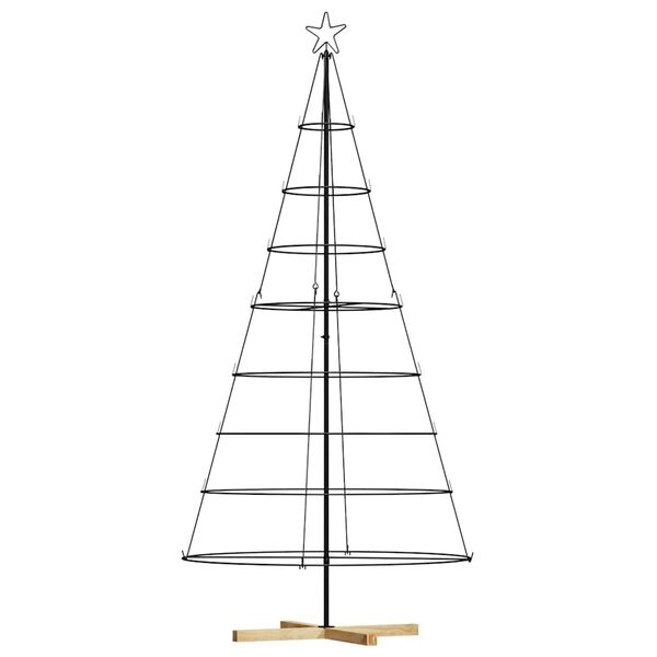 vidaXL Weihnachts-Tannenzapfenbaum mit Ständer Schwarz 210 cm Stahl