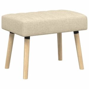 vidaXL Kanalgepolsterte Bank Creme 60 x 40 x 45 cm Stoff